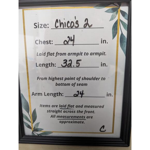 Chico's Textured Embellished Trim Cream Gold Jacket Size 2 (L) Lined Cruise - Picture 11 of 11